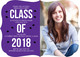 Purple Graduation Cap Confetti Photo Invitations Image 3 of 5